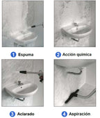 Foamtec70. Máquina con proyección de espuma,aclarado y aspiracion para limpieza de sanitarios y suelos