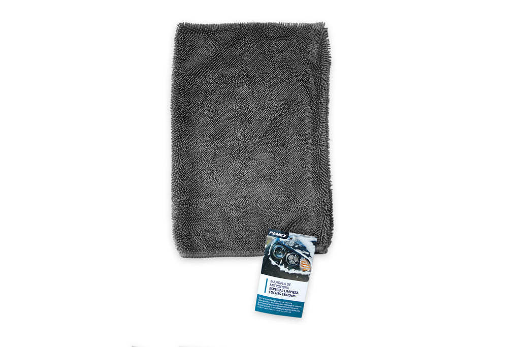 Manopla microfibra especial coches 18x25cm. 12u