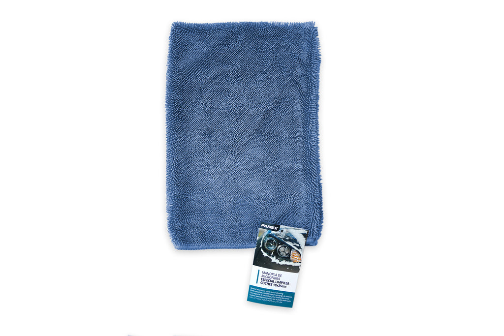 Manopla microfibra especial coches 18x25cm. 12u