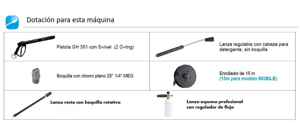 Hidrolimpiadora Comet K Premiun 9.21 T 21/180 + enrollador + lanza espuma + boquilla rotativa
