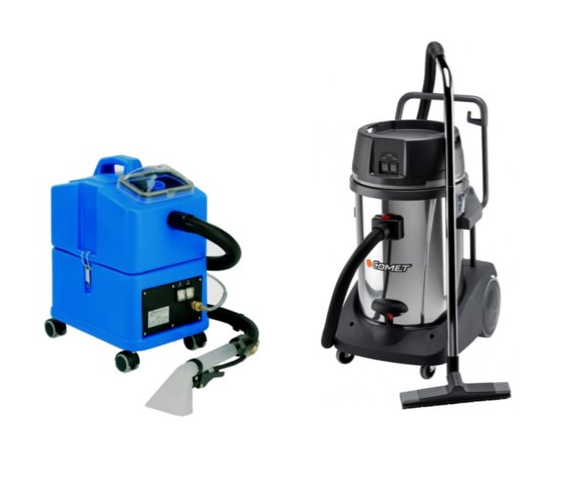 Equipamiento lavadero manual con aspirador y limpiatapicerias