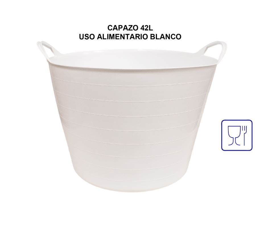 Capazo para uso alimentario de 42 litros en Azul