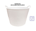 Capazo para uso alimentario de 42 litros en blanco