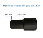 Boquilla plana de aspiración para terminales de manguera d.40 mm