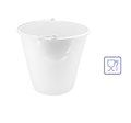 Cubo blanco apto industria alimentaria 8 litros