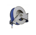 Enrollador inox de manguera para equipos de limpieza.