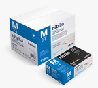Guante de nitrilo NEGRO sin polvo extra fuerte.en caja 100 u.