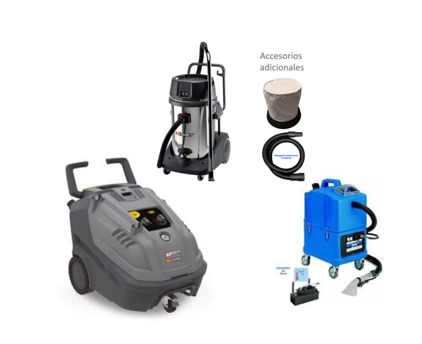 Equipamiento lavado de coches agua caliente monofásico