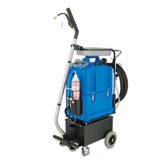 Powertec30 Batería. Máquina con pulverización detergente,aclarado y aspiracion para limpieza de sanitarios y suelos