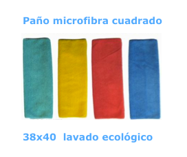 Paño microfibra lavado ecológico. pack 12 u.