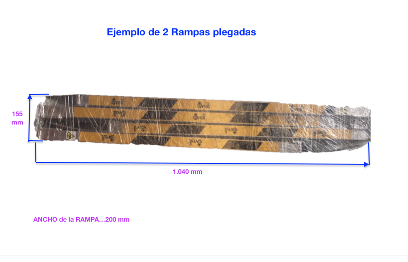 Rampa de aluminio plegable para fregadoras