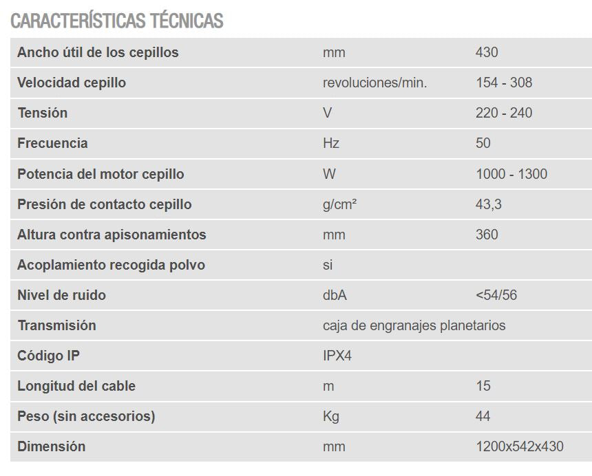 Rotativa de suelos con doble velocidad