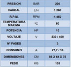 Hidrolimpiadora AFN 21/200 + Equipamiento completo de accesorios