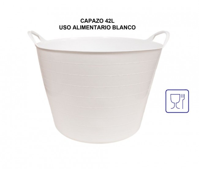 Capazo plástico alimentario 42 litros blanco BELLOTA - Ferretería Campollano